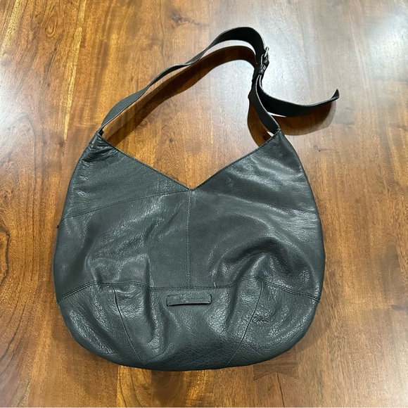 Lucky Brand Hobo Round Crescent Leather Shoulder Bag - Picture 2 of 9